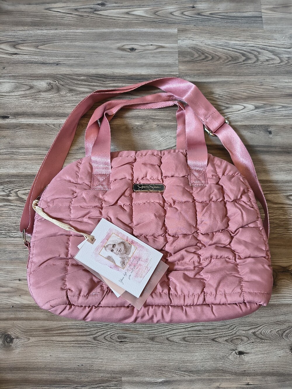 Jessica Simpson Quilted Lunch Bag Pink